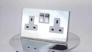 Screwless Polished Steel Sockets and Switches [upl. by Leasim]