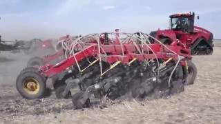 Case IH 600 4wd tractor with BIG Bourgault 7700 aircart [upl. by Einner]