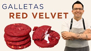 GALLETAS RED VELVET las más tentadoras y fáciles [upl. by Auot]