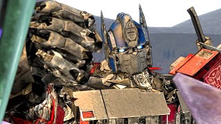 OPTIMUS PRIME FIGHTS TO SAVE BUMBLEBEE  Transformers Rise of the Beasts Fight Scene Animation SFM [upl. by Annayak803]