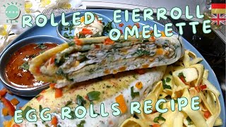 Beste Eierrolle Rolled Omelette Rezept Japanische Erierrolle Tamagoyaki Egg Omelette Rolls Recipe [upl. by Venezia79]