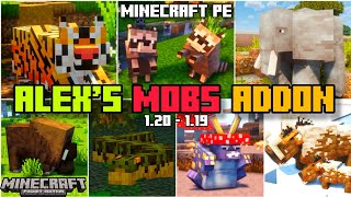 🦝ALEXS MOBS ADDON for MINECRAFT PE 120  119 addons [upl. by Erbes327]