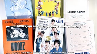 2024 kpop seasons greetings haulunboxing ✮ nct riize newjeans seventeen le sserafim woodz [upl. by Kceb522]