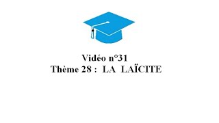 31 La laïcité [upl. by Norramic910]