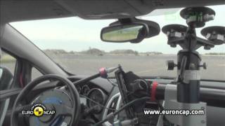 Euro NCAP  OpelVauxhall Astra GTC  2011  ESC test [upl. by Edmea]