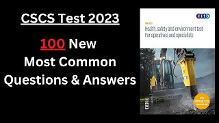 CSCS Test UK  100 New QampA  CSCS Card UK 2023  CITB health and safety Test 2023  CSCS Mock Test [upl. by Ainimreh]