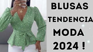 BLUSAS EN TENDENCIA 2024  IDEAS MODELOS DE BLUSAS BONITAS [upl. by Nacul271]