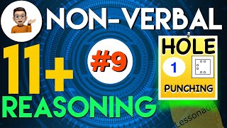 11 Plus Non Verbal Reasoning  Type 9  Hole PunchingPaper cutting  Part 1  Lessonade [upl. by Arquit166]