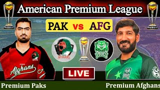 Premium Paks vs Premium Afghans  American Premier League 2023 live  PAK vs Afghan live [upl. by Hamlet856]