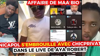 NICAPOL A SACAGE LE LIVE DE AYA ROBERT AVEC UN INTERNAUT SUR LAFFAIRE DES DETTES DE MAA BIO [upl. by Lertnek]