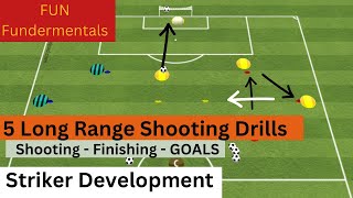 5 Shooting amp Finishing Football Drills  range u5 u6 u7 u8 u9 u10 u11 u12 soccer drills technical [upl. by Assehc]