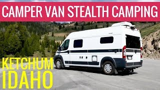 Stealth Van Camping in Sun Valley Idaho  Craters of the Moon  Sawtooth Scenic Quest Drive [upl. by Ahseket403]