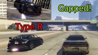 GTA 5 Racing ONLINE PS4 Gaunlet Hellfire vs Dinka Sugoi ROLL RACE [upl. by Adriel]