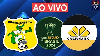 BRASILIENSE X CRICIÃšMA AO VIVO  COPA DO BRASIL  SEGUNDA RODADA  ESTÃDIO SEREJÃƒO [upl. by Dyrraj286]