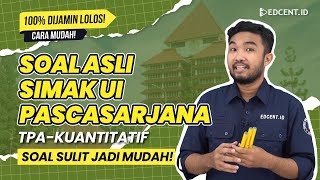 SOAL SIMAK UI  Soal Asli TPA Kuantitatif  Latihan Soal SIMAK UI PASCASARJANA 2024  Part 5 [upl. by Annim385]