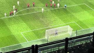 Paredes gol al Milan su rigore visto dal settore ospiti di San Siro [upl. by Leciram800]