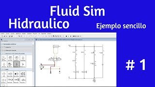 FluidSim Hidráulica Ejemplo sencillo [upl. by Mechelle]