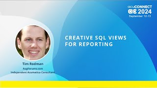 AcuCONNECT 2024 Day 2  Creative SQL Views for Reporting [upl. by Quartis350]