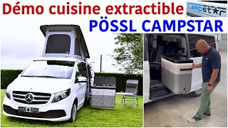 Pössl CAMPSTAR  démo cuisine intérieureextérieure du nouveau van sur Mercedes Classe V [upl. by Caneghem752]