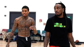 NLE Choppa Vs Quavo 1v1 Basketball Got Heated [upl. by Nevah950]