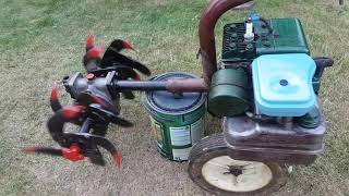 A 4 stroke engine Norlett Beaver Powerspade with 3hp Briggs amp Stratton [upl. by Peacock]