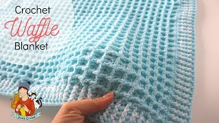 Crochet Easy Waffle Baby Blanket [upl. by Yeldnarb763]