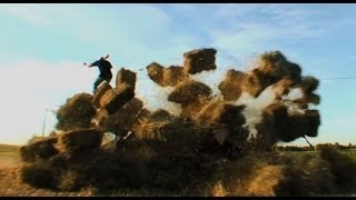 Standing on top of EXPLODING haystash [upl. by Cohette]