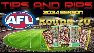 AFL Round 20  Tips and Rips  AFL 2024 Season [upl. by Eirhtug]