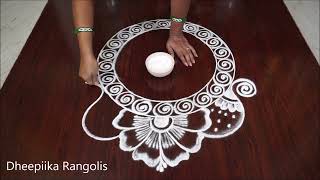 Makara Sankranthi muggulu design Pongal rangoli kolam Sankranthi muggulu [upl. by Nelyag]