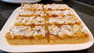 Schneller Marmeladen Streuselkuchen Streuselschnitten Blechkuchen Rezept [upl. by Nylcsoj]