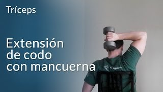 Extensión de codo con mancuerna para tríceps [upl. by Harlin]