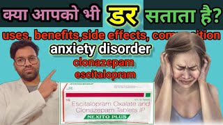 Nexito Plus tablet  EscitalopramClonazepam  anxietyworry mood change etc [upl. by Nivlen56]