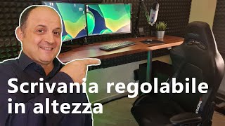 Scrivania motorizzata Elettrica regolabile in altezza IKEA IDÅSEN unboxing montaggio e istruzioni [upl. by Kerri]