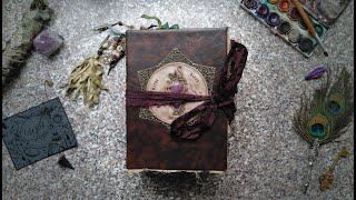 Woodland witch grimoire  custom made junk journal flip through [upl. by Nomrej]