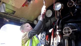 Blowing 60163 Tornados whistle 20th april 2013 [upl. by Ihsar]