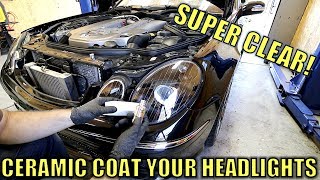 How To Restore Headlights With Ceramic Coating Super Cheap Super Satisfying [upl. by Dnomra]