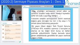 Sermaye Piyasası Araçları 1 Online Ders 1 [upl. by Sillig633]