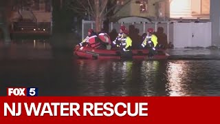 Passaic River flooding forces water rescues in NJ [upl. by Teddman489]