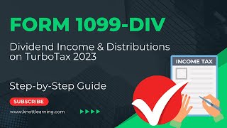 2024 TurboTax Tutorial  How to Enter Form 1099DIV for Dividend Distributions [upl. by Arel]