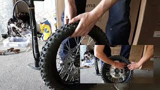 Tuto Remplacer chambre a air dirt bike [upl. by Lowe]