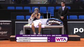 Kaia Kanepi EST vs Sara Errani ITA 23 April 2014  Porsche Tennis Grand Prix [upl. by Chao484]