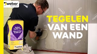 Tegelen van een wand  Hoe betegel je een muur  Weber [upl. by Ielarol451]