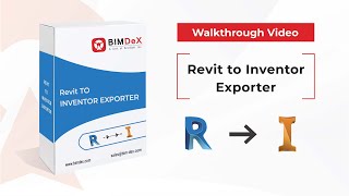 How to export Revit model to Inventor  Revit to Inventor Exporter Walkthrough Video [upl. by Hogue]