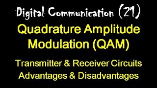 Digital Communication 21 Quadrature Amplitude Modulation QAM Transmitter Receiver and Advantages [upl. by Moon]