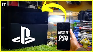 HOW TO UPDATE PS4 WITH YOUR PHONE [upl. by Nylrak]