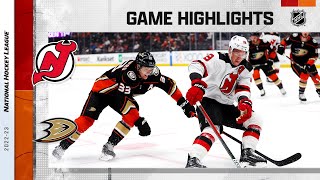 Devils  Ducks 113  NHL Highlights 2023 [upl. by Rayford]