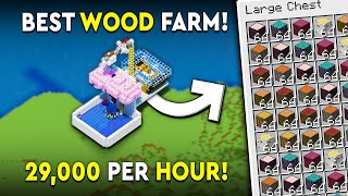 Minecraft All Trees Wood Farm Tutorial  NEW  29000 PH [upl. by Charlena429]