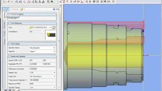 ESPRIT CAM  Lathe programming from dxf [upl. by Donall]