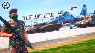 24 JAM MENJADI TENTARA BAYARAN DI GTA 5 ROLEPLAY  WORLD WAR [upl. by Eseyt]