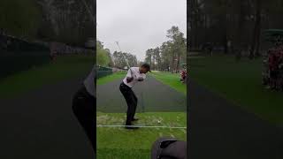 Tiger Woods 7 Iron Golf Swing 2022 Masters DTL 16th Hole 182yds to 15 ft Thanks Jason Magee [upl. by Terbecki]